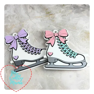 Accesorio para sujetar ligas de cabello: Cute Ice Skate hair tie holder keychain — vista de referencia 4