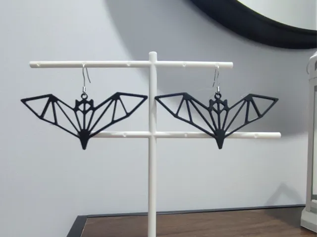 Aretes Drácula en Origami