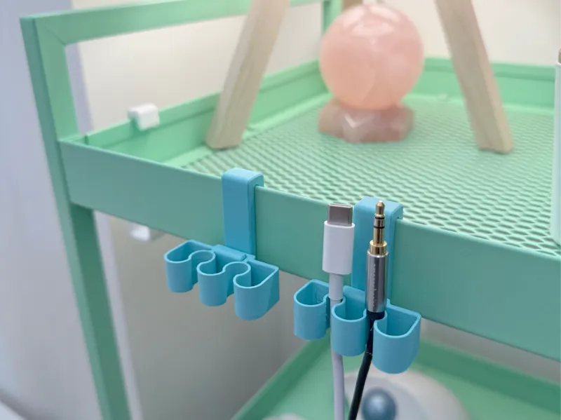 Cable Holders for IKEA NISSAFORS Utility Cart