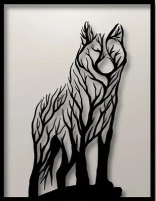 Wolf wall art svg