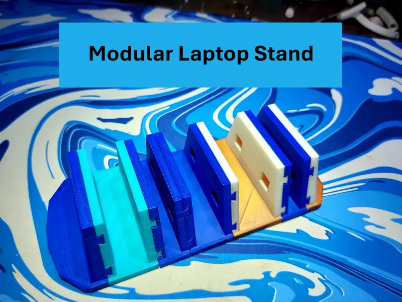 Adjustable Laptop Stand with Modular Pieces