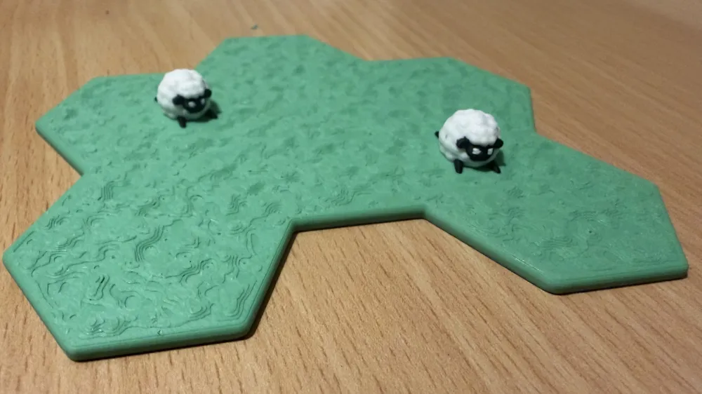 Rebirth cover tiles for 2 players with sheep - Free 3D Print Model ...