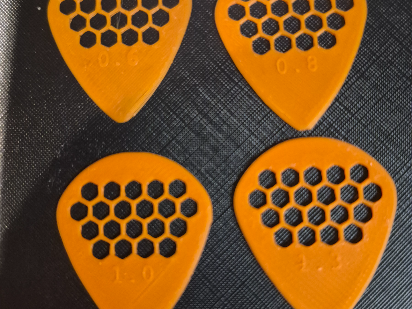 Hex Guitar Picks Multiple Thickness