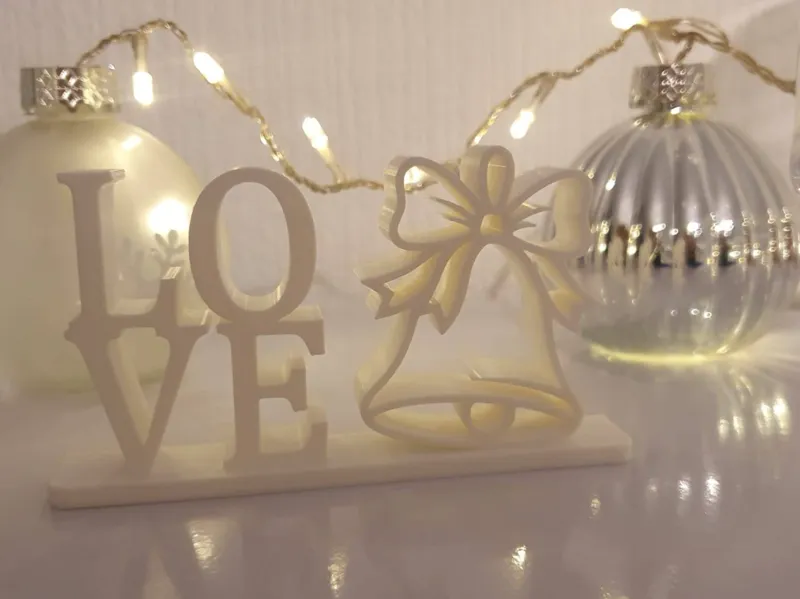 Christmas Bell Themed Love Sign