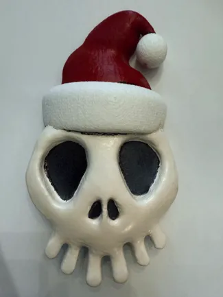 Haunted Mansion Skull Remix With Santa Hat