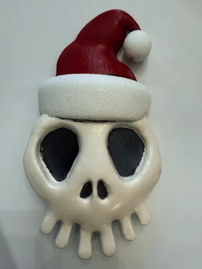 Haunted Mansion Skull Remix With Santa Hat