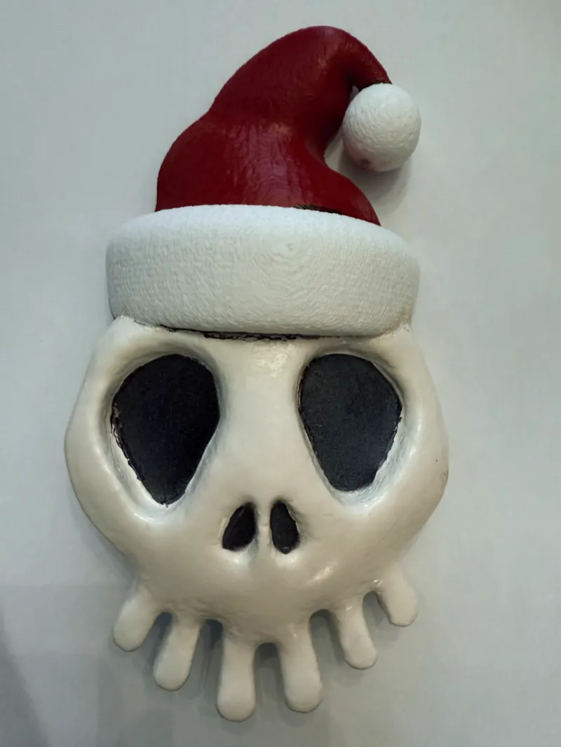 Haunted Mansion Skull Remix With Santa Hat