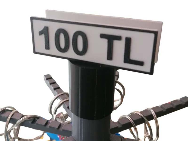 Keychain display rotating and stackable