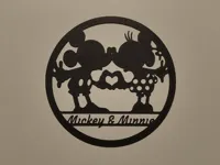 Décoration murale silhouette Mickey et Minnie — photo 2