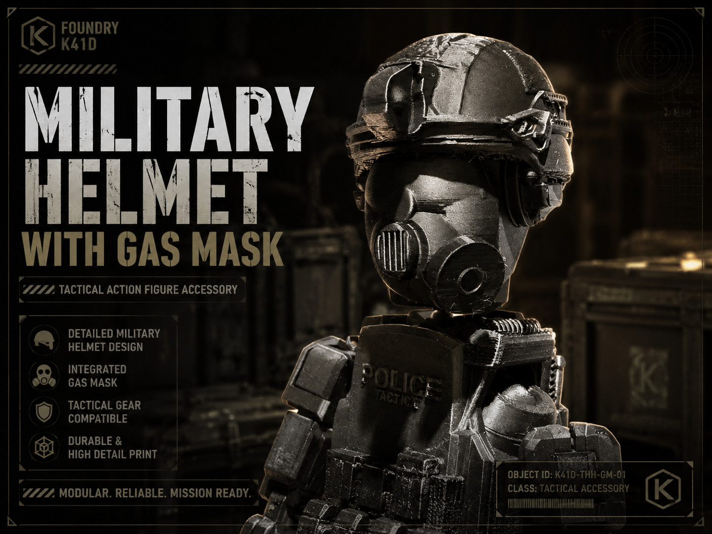 Dummy 13 Helmet and Gas Mask
