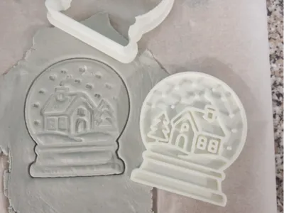 Snowglobe - Cookie cutter and Stamp