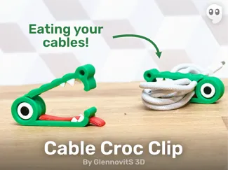 Cable Croc Clip (quick cartoon-style organizer)