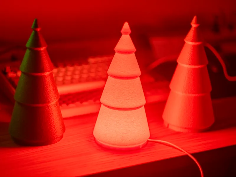 Fuzzy Glowing Christmas tree with MH001 led kit