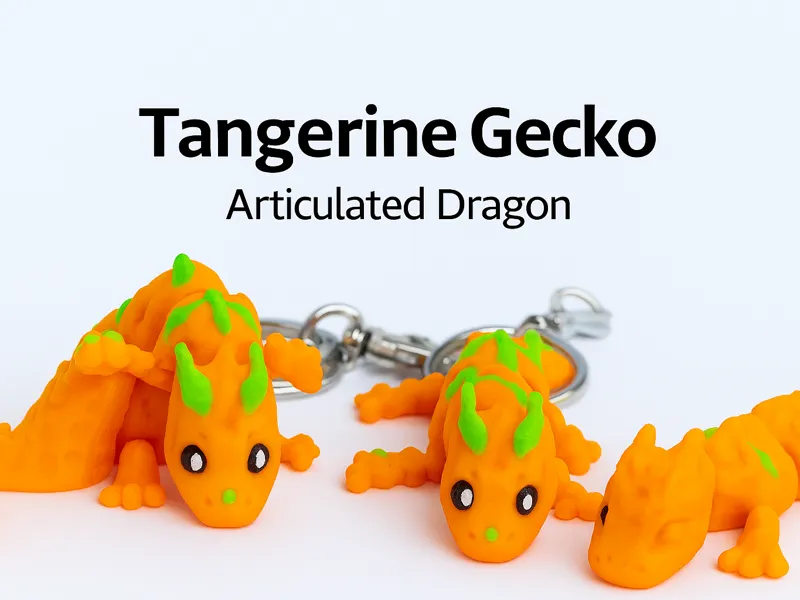 Tangerine Gecko - Articulated Dragon