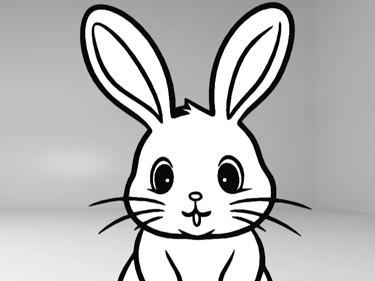Easter Bunny - Line Art