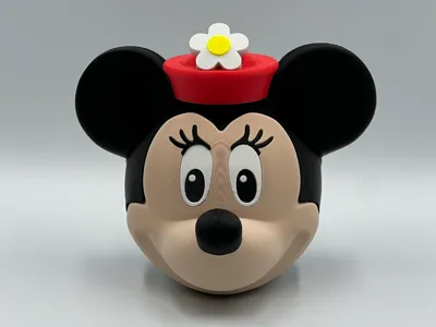 Minnie Mouse Head for Big Brick Figure