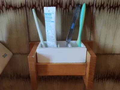 Toothbrush and toothpaste holder