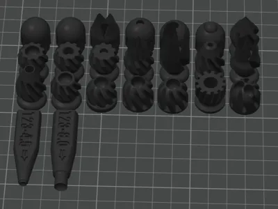 Various projectiles for hds 68