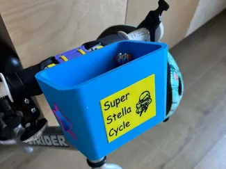 Kids Bike Basket -- Removable Badge and Star