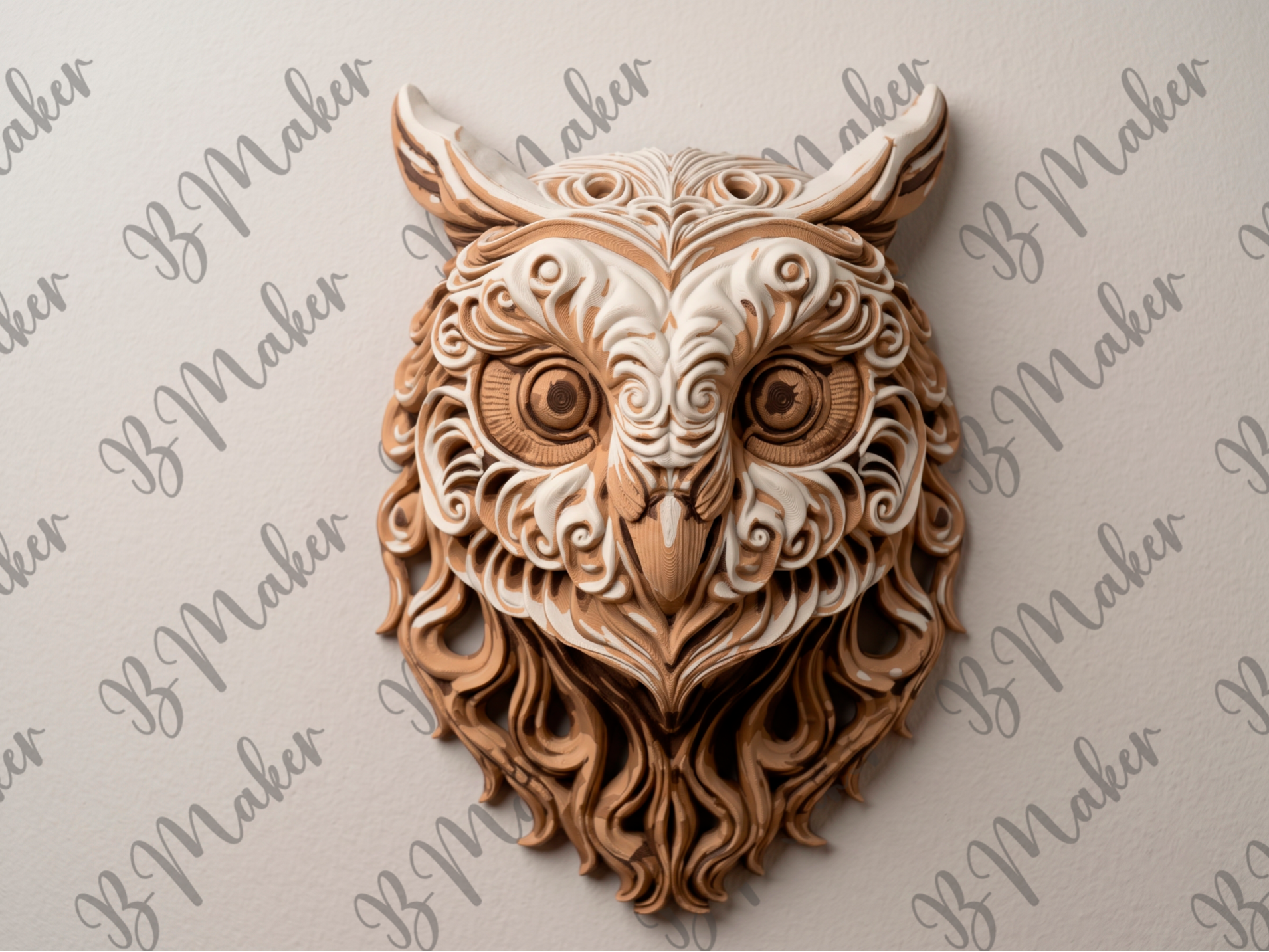 Calypso's Guardian - Horned Owl Wall Art - 1