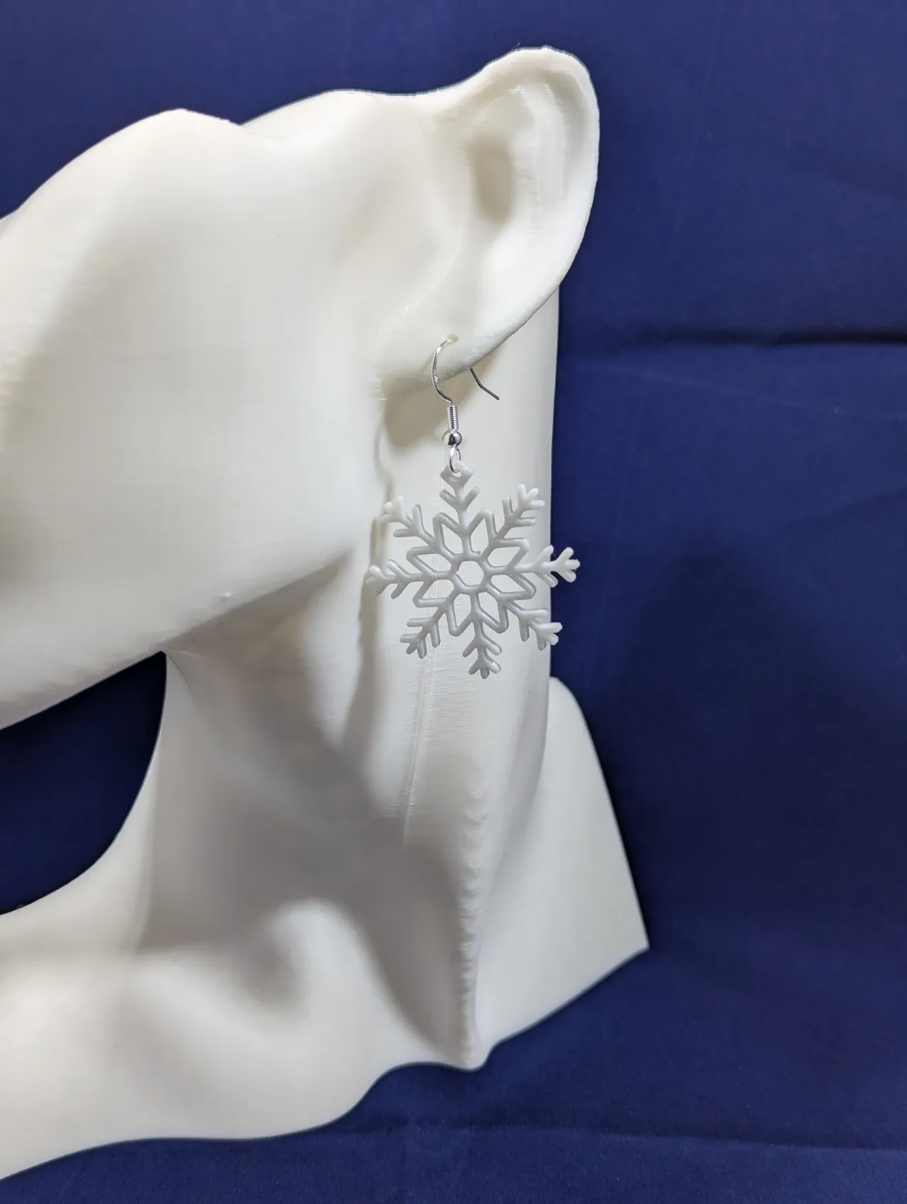 Snowflake earrings view 3