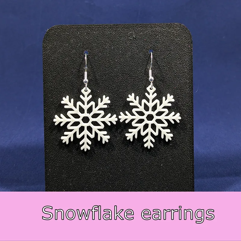 Snowflake earrings view 2