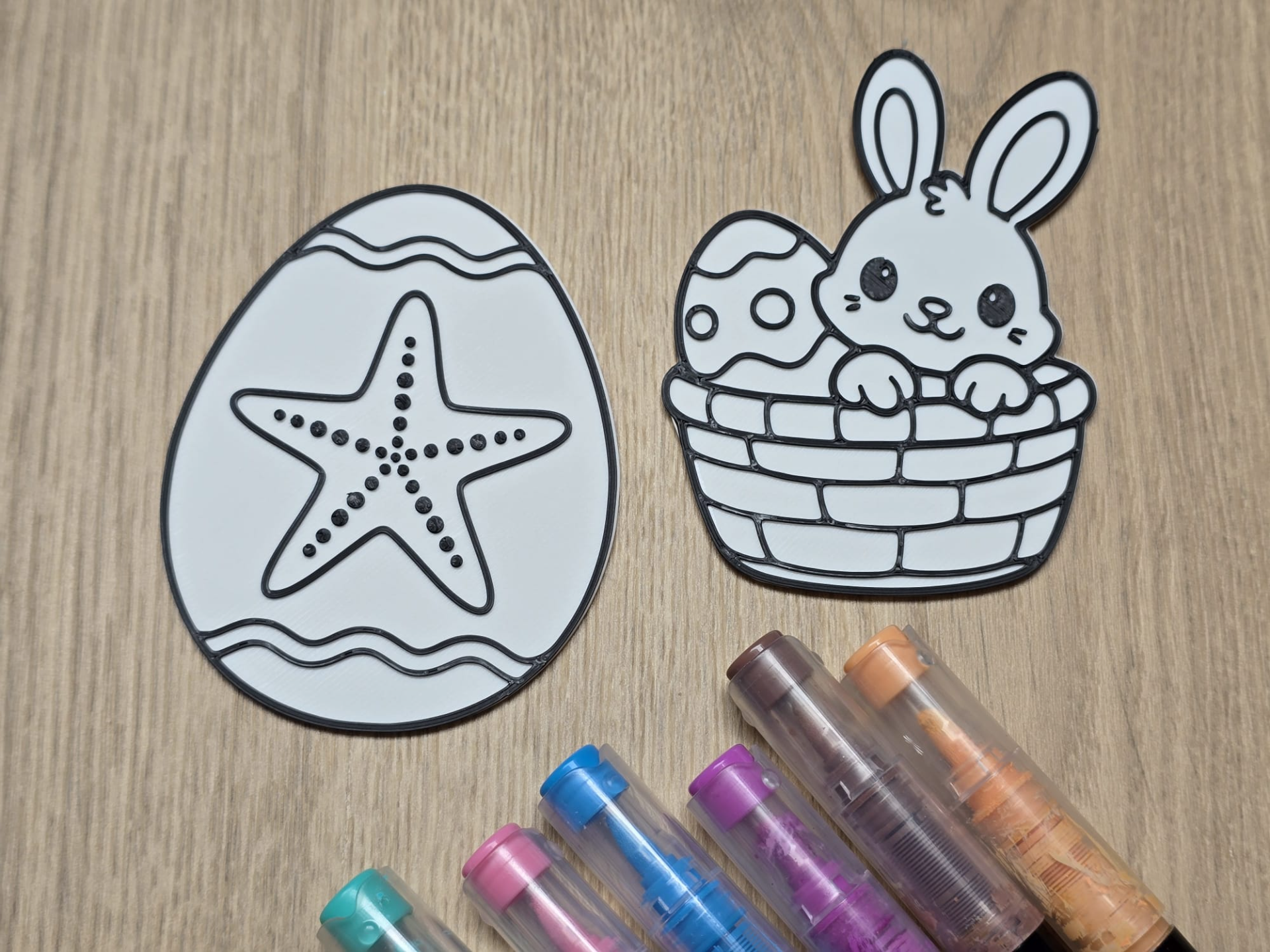 Easter Basket Bunny Beach Coloring Egghunt