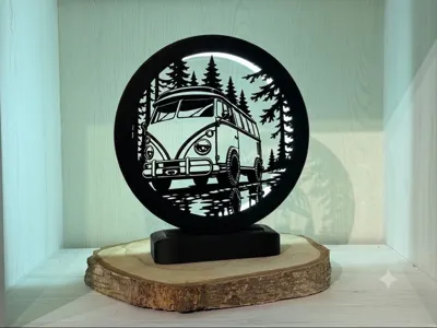 LED Ring Lamp v3 including Frame with Bulli Motif