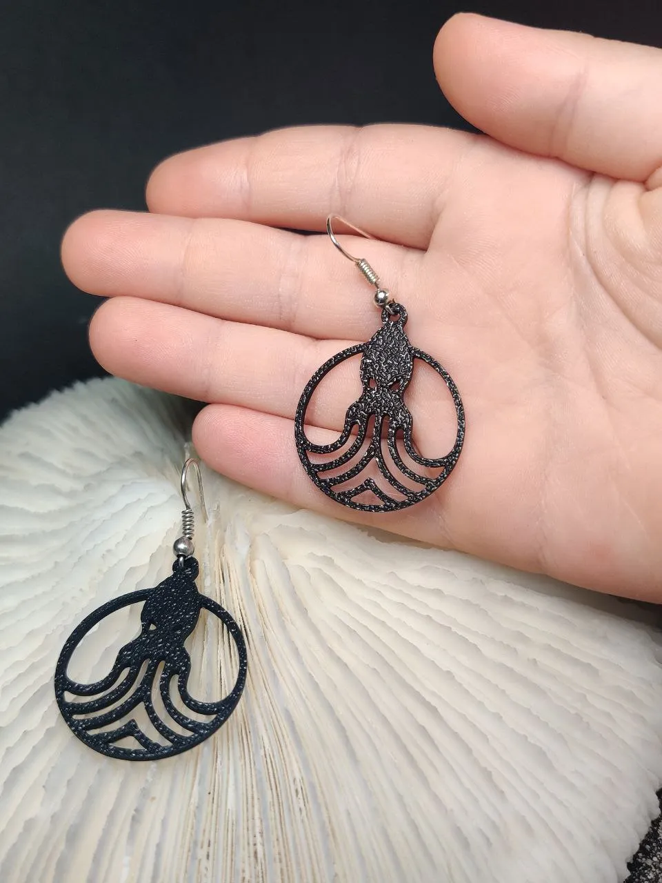Krakenflow – Ocean Octopus Embrace Earrings view 3