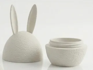Easter box, egg with bunny ears"