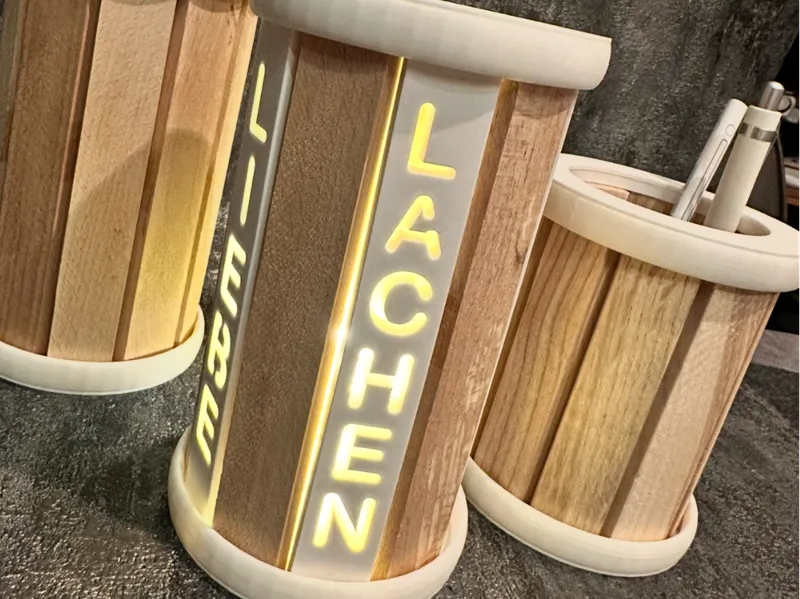 Klötzchen MULTI - Stiftehalter _ LED Licht