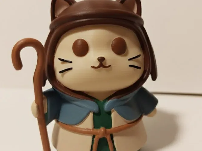 Chibi Cat Nativity Figures - Saint Joseph