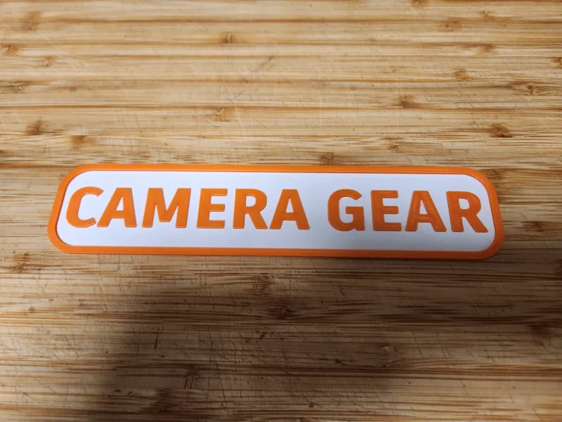 Camera Gear Sign
