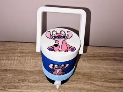 Pink Stitch Mini Cooler Holder