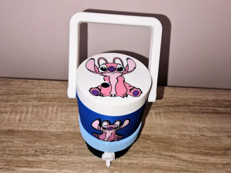 Pink Stitch Mini Cooler Holder