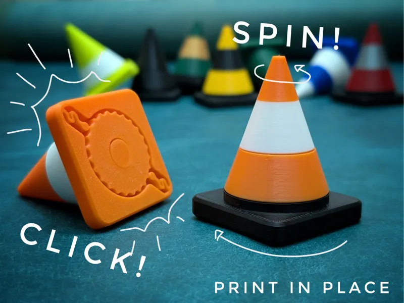 Traffic Cone - Fidget Spinner Clicker