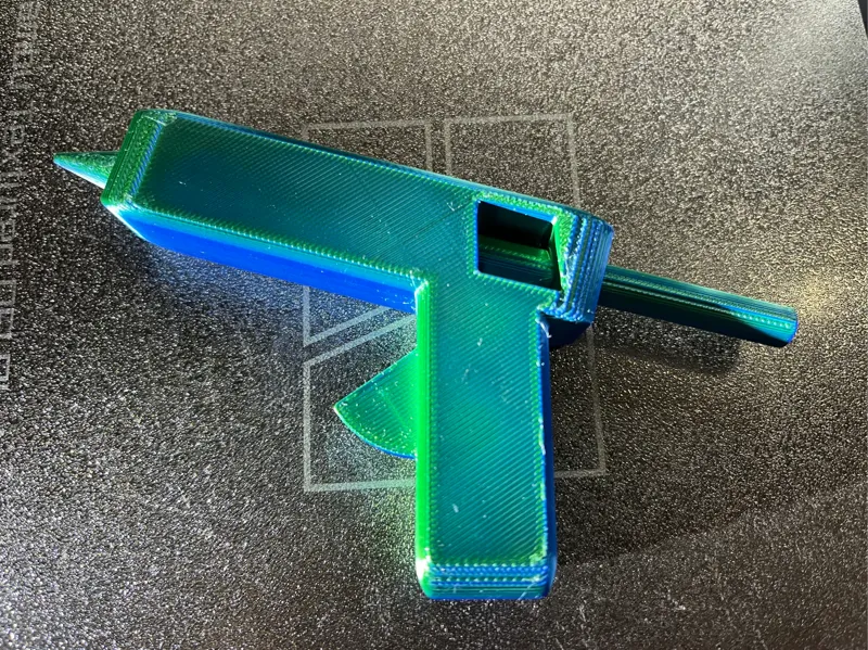 Model of a hot glue gun