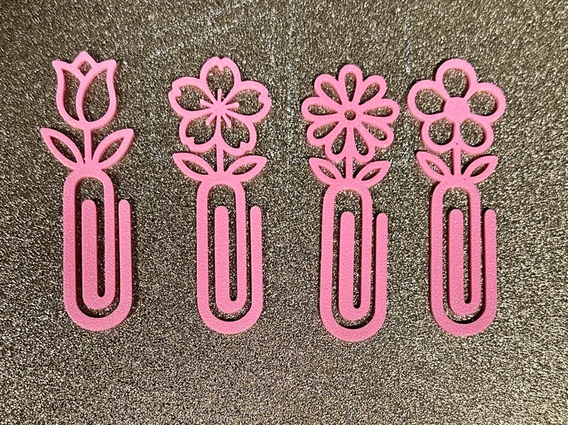 Floral Paperclip Bookmarks – Cute Flower Set