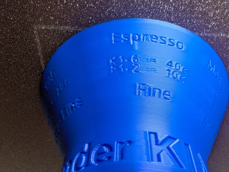 KinGrinder Funnel with grind cheatsheet