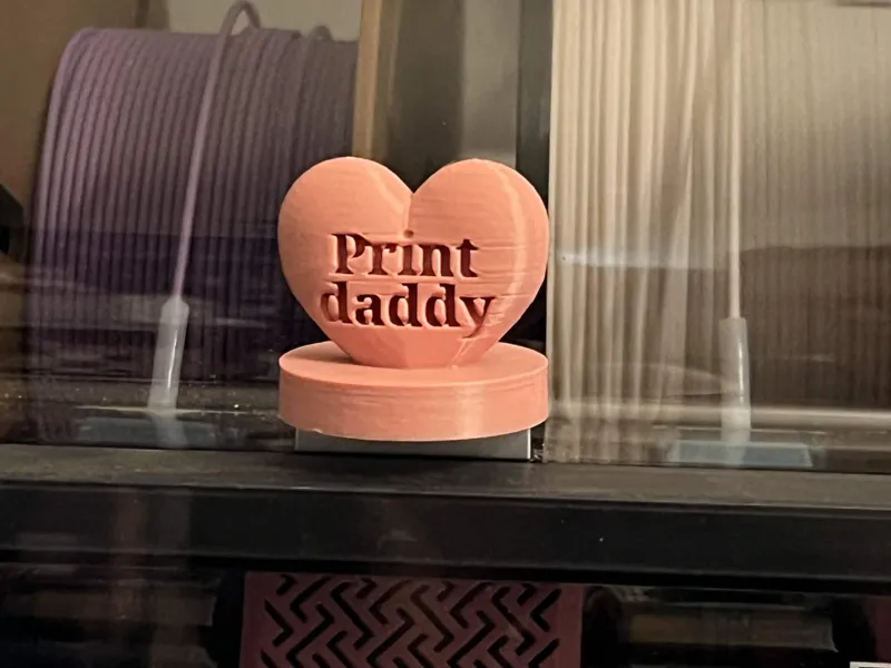 Print Daddy Heart AMS Pro Lid Handle