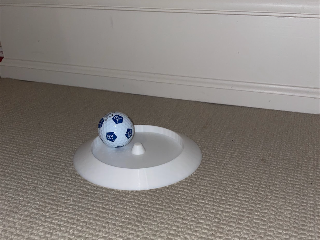 Golf practice putting hole (print in place)