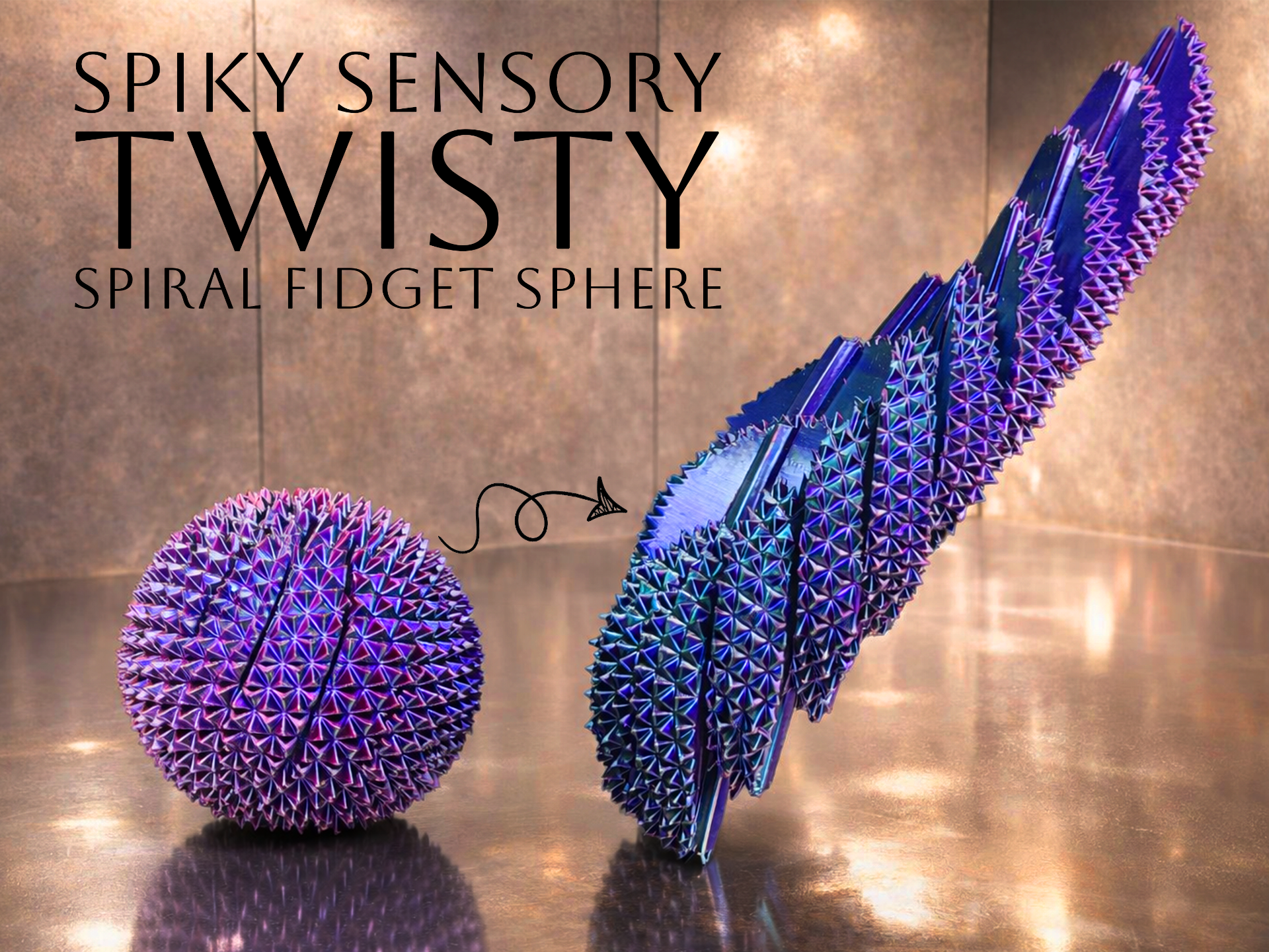 Spiky Sensory Trigger Twisty Spiral Fidget Sphere