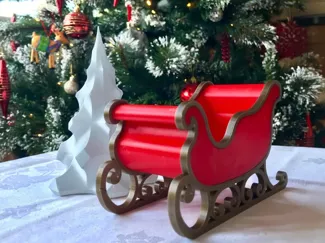 Santa's Sleigh (3 Piece Print)