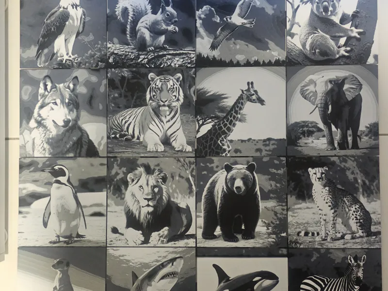 Wildlife Collage Wildtiere Teil 1