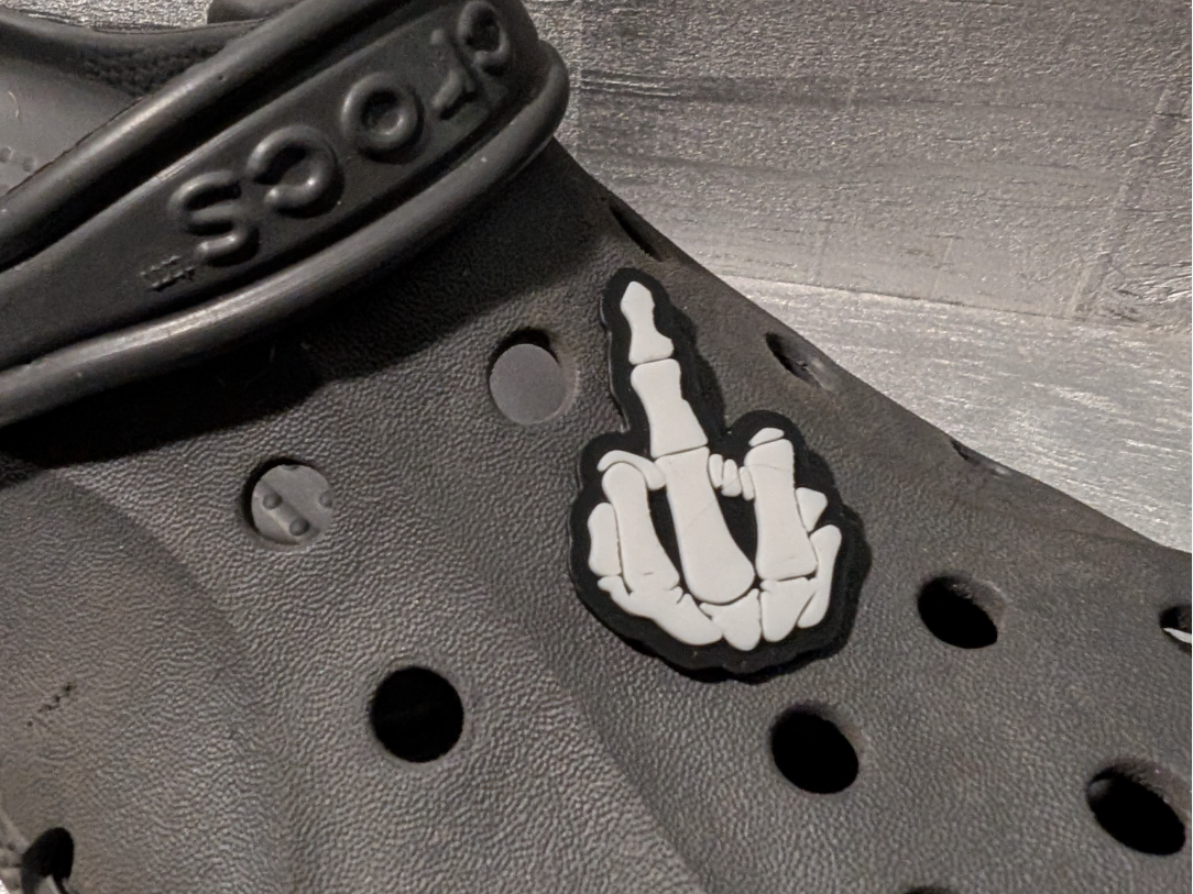 Sassy Skeleton Croc Charm