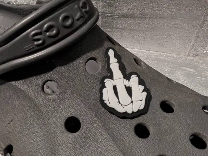 Sassy Skeleton Croc Charm