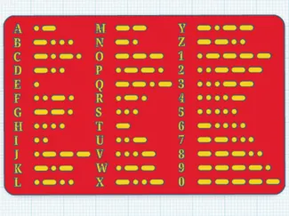 Wallet-sized Morse Code Card