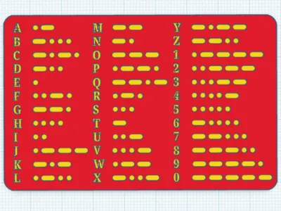 Wallet-sized Morse Code Card