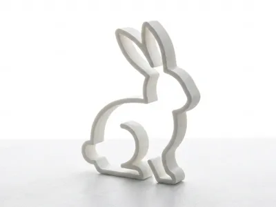 Minimalist Easter Bunny Silhouette
