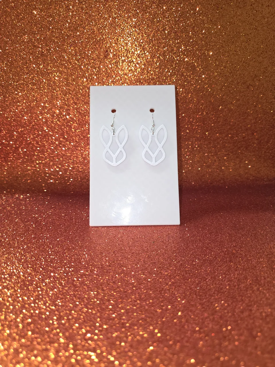 Minimal bunny earrings view 2